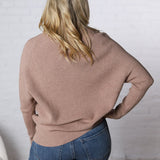 Felicia Slouch Neck Dolman Pullover - Latte