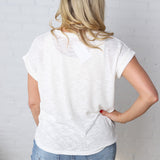 Fia Hacci Rolled Up Sleeve Tee - Ivory