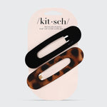 Flat Lay Claw Clip 2 Piece - Black & Tortoise