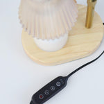 Fluted Amber Glass Candle Warmer Lamp