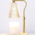 Fluted Amber Glass Candle Warmer Lamp