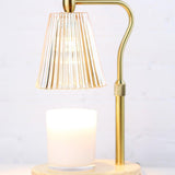 Fluted Amber Glass Candle Warmer Lamp