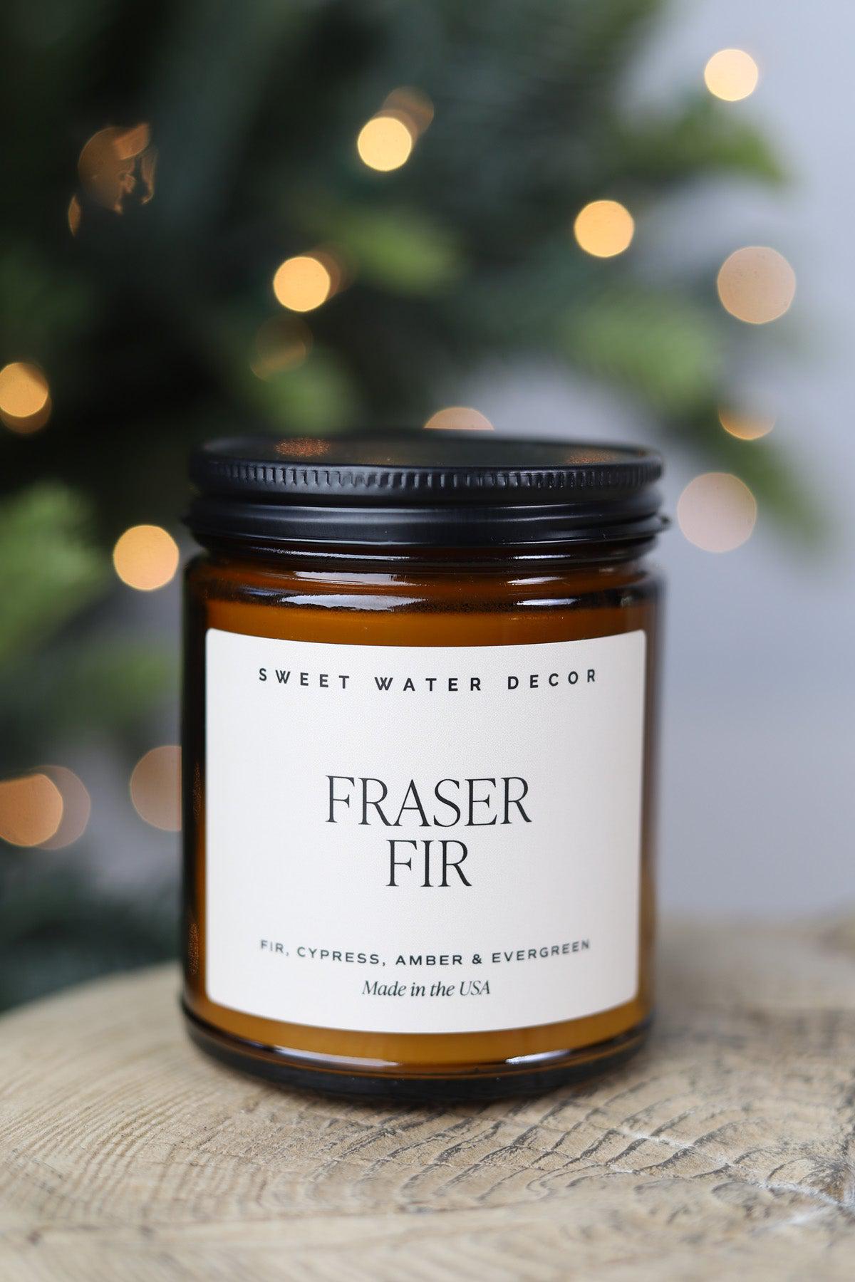 Fraser Fir 9 oz Soy Candle / Amber Jar