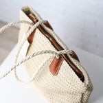 Freesia Straw Tote - Natural/Brown