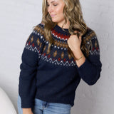 Freja Fair Isle Pullover - Navy