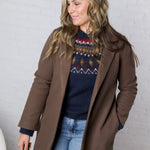 Freja Fair Isle Pullover - Navy FINAL SALE