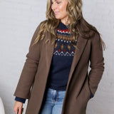 Freja Fair Isle Pullover - Navy FINAL SALE