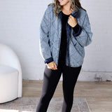 Fritzie Quilted Denim Washed Jacket
