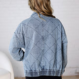 Fritzie Quilted Denim Washed Jacket