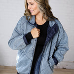 Fritzie Quilted Denim Washed Jacket