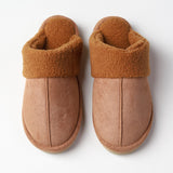 Fur Suede Sherpa Slippers - Camel