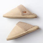 Fur Suede Sherpa Slippers - Dk Beige