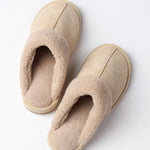 Fur Suede Sherpa Slippers - Dk Beige