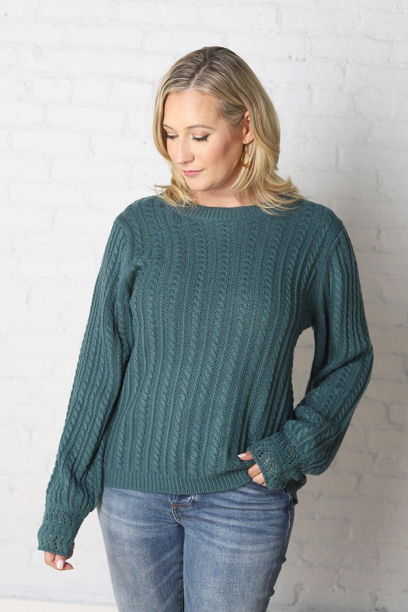 Fynn Teal Sweater