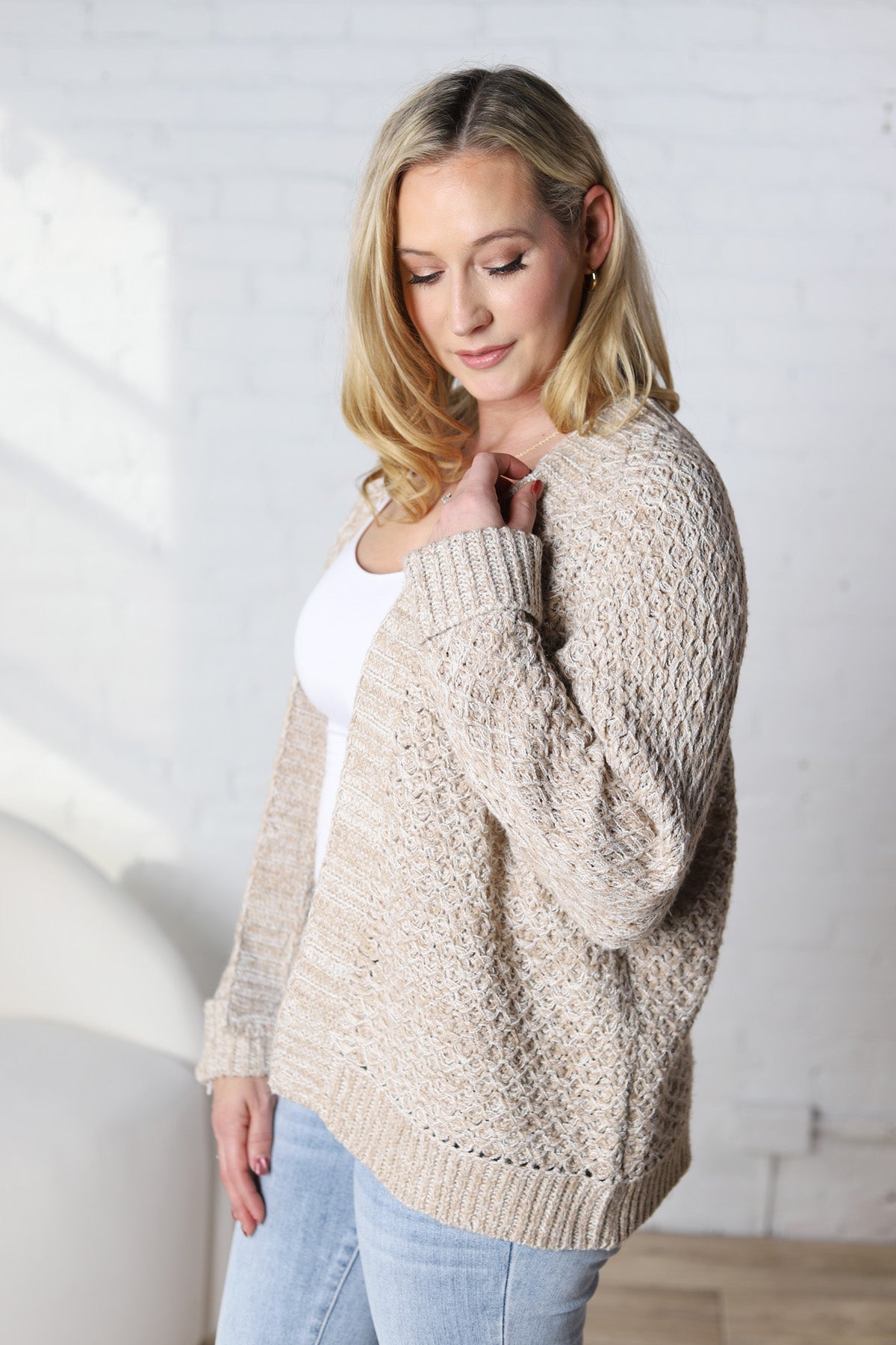 Gaia Knitted Open Front Cardigan