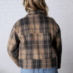 Galia Plaid Button Down Jacket With Pockets
