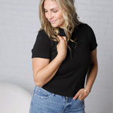 Galia Texture Knit Top - Black FINAL SALE