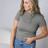 Galia Texture Knit Top - Sage
