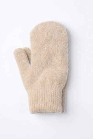 Galisse Soft Faux Rabbit Fur Mittens - Camel