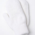 Galisse Soft Faux Rabbit Fur Mittens - White