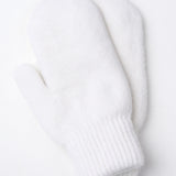 Galisse Soft Faux Rabbit Fur Mittens - White