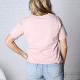 Gemma Cotton Jersey Boxy Top - Dusty Rose