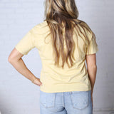 Gemma Cotton Jersey Boxy Top - Dusty Yellow