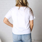 Gemma Cotton Jersey Boxy Top - Off White