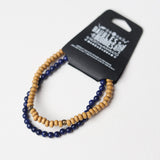 Gemstone + Wood Duo Diffuser Bracelet - Lapis Lazuli