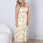 Georgia Floral Eyelet Pattern Scallop Lace Trim Midi Dress FINAL SALE