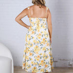 Georgia Floral Eyelet Pattern Scallop Lace Trim Midi Dress FINAL SALE