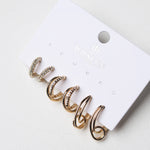 Georgina Trio Huggie Earring Set - Gold