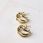Gia 14K Gold-Dipped Double Ring Earrings