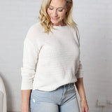 Gigi Knitted Sweater Top - Ivory