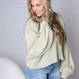 Gineva Balloon Sleeve Sweater - Apple Green