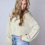 Gineva Balloon Sleeve Sweater - Apple Green