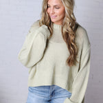 Gineva Balloon Sleeve Sweater - Apple Green