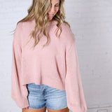Gineva Balloon Sleeve Sweater - Rose