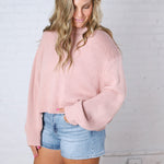 Gineva Balloon Sleeve Sweater - Rose