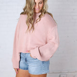 Gineva Balloon Sleeve Sweater - Rose