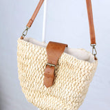 Gloria Seagrass Crossbody w/ Vegan Leather Accents