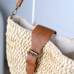 Gloria Seagrass Crossbody w/ Vegan Leather Accents