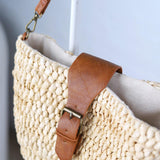 Gloria Seagrass Crossbody w/ Vegan Leather Accents