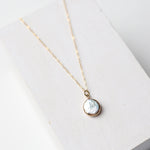 Gold Plated BIWA Mother of Pearl 14K Gold Filled Necklace - Baubles + Bobbies