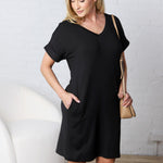 Gracelyn DTY Short Sleeve Dress - Black