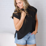 Gracelyn Round Neck Knit Top - Black
