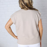 Gracelyn Round Neck Knit Top - Taupe