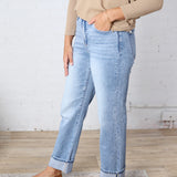 Greer Straight Crop Cuff Jeans - Risen Jeans