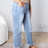 Greer Straight Crop Cuff Jeans - Risen Jeans