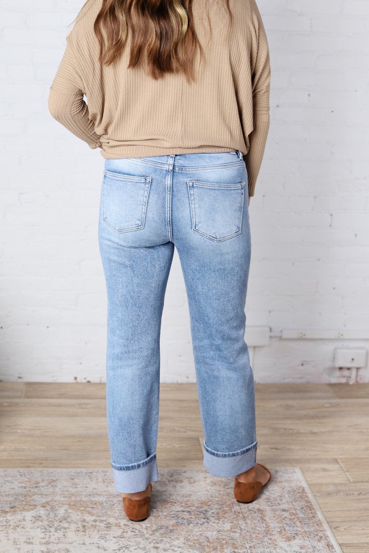 Greer Straight Crop Cuff Jeans - Risen Jeans